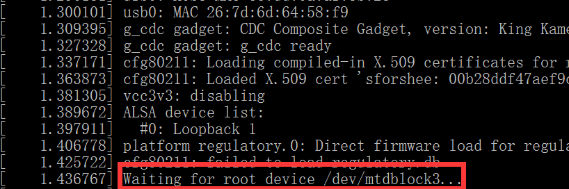 Waiting for root device /dev/mtdblock3...